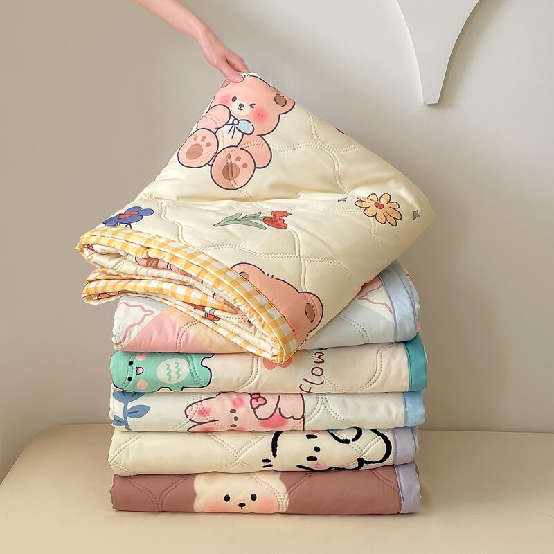 YanYangTian Comforter Summer quilt bedroom bedding cover Double bed quilt Thin wadding blanket Dogs Kennel Bed Mat Cats Quilt