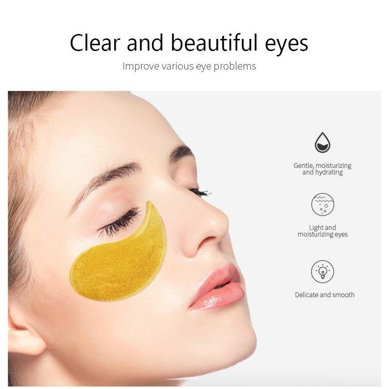 60PC złoty kawior nawilżający kryształ maska kolagenowa na oczy przeciwzmarszczkowy Anti-Aging pielęgnacja skóry oczu Patch rozcieńczyć cienkie linie maska