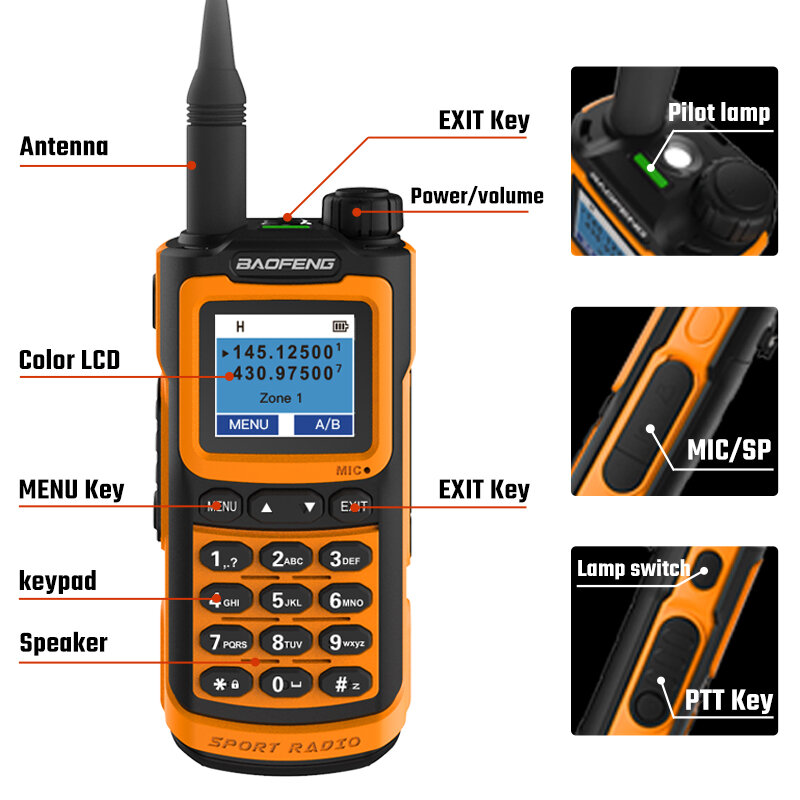 2023 baofeng UV-20 walkie talkie wasserdicht dual band high power cb ham radios comumicador langstrecken funkgerät für die jagd