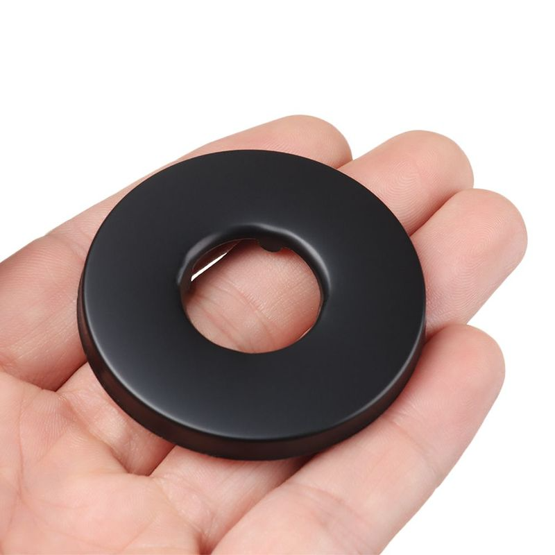 Black Shower Faucet trim Decorative Cover plate Stainless Steel Water Pipe Wall hole Covers plug Kitchen Bathroom Accessories