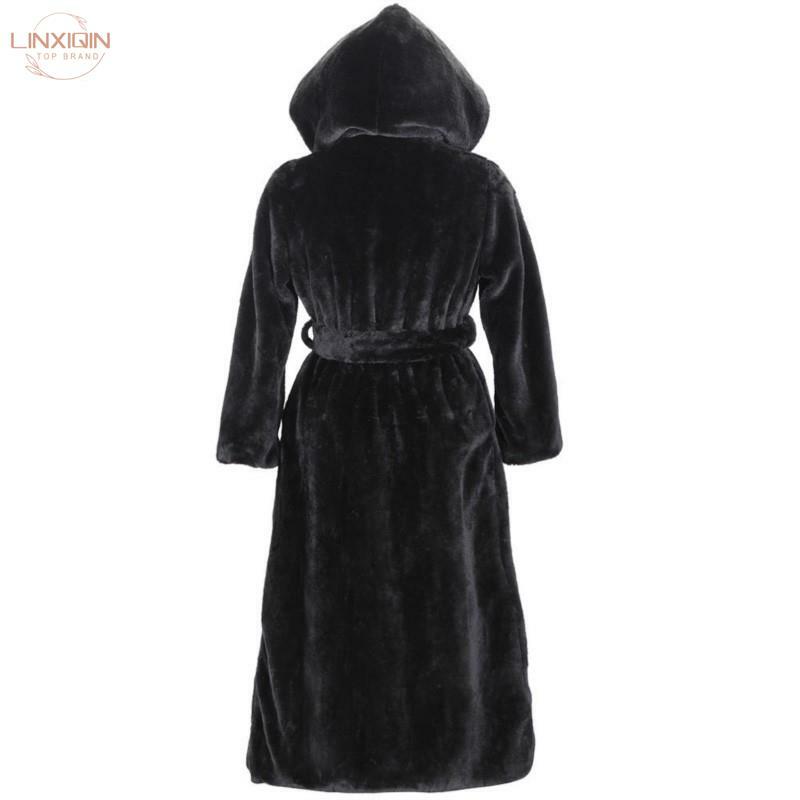 Chaqueta de piel sintética con capucha para mujer, abrigo informal de manga larga, talla grande, longitud media, Color sólido, novedad de invierno, 2024