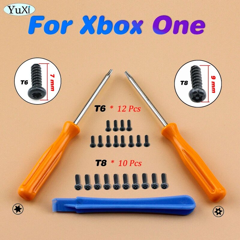 Набор игровых инструментов для Xbox One серии Elite X/S, винты для тонкого контроллера с защитной отверткой Torx T8 T6, отвертки, снимаемые запасные части