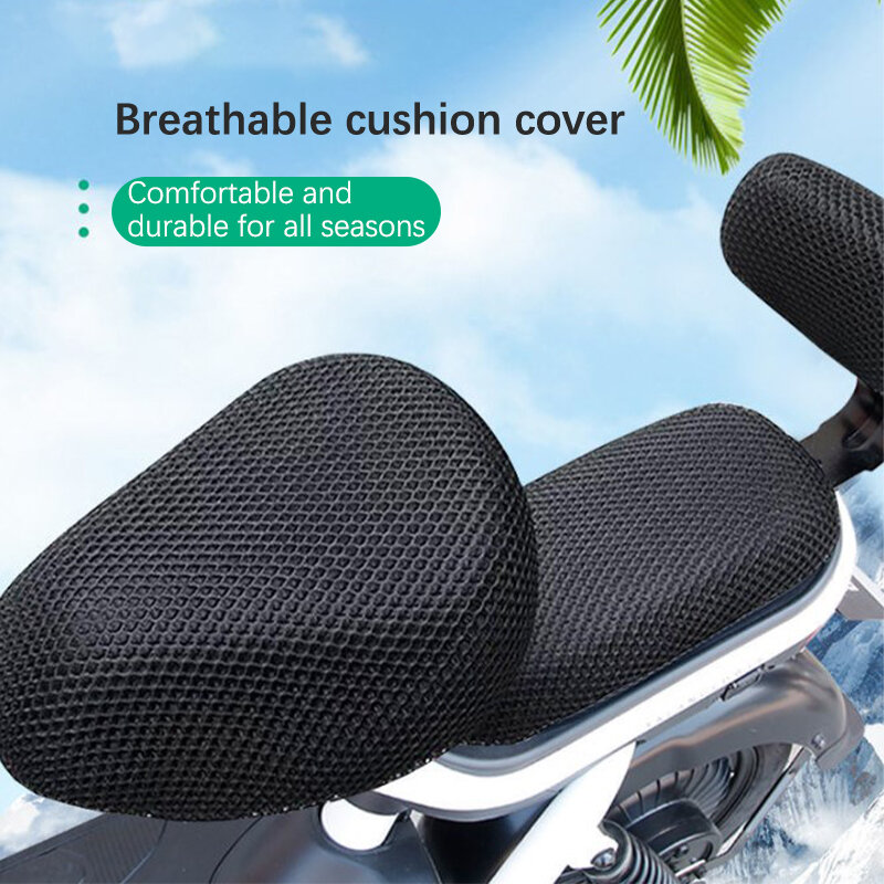 Bicicleta elétrica Universal Seat Cover, respirável Seat Cover, proteção solar, macio e confortável, carro da bateria, todas as estações