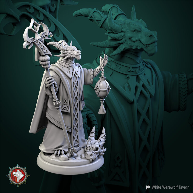 Model szachowy kapłanki czarownicy rycerza z plemienia smoków