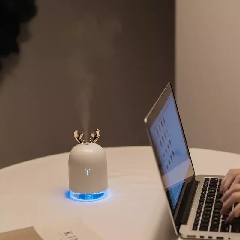 Ultradźwiękowy nawilżacz powietrza olejku aromaterapeutycznego nawilżacz dyfuzora do samochodu domowego generator pary USB mgiełka z LED lampka nocna