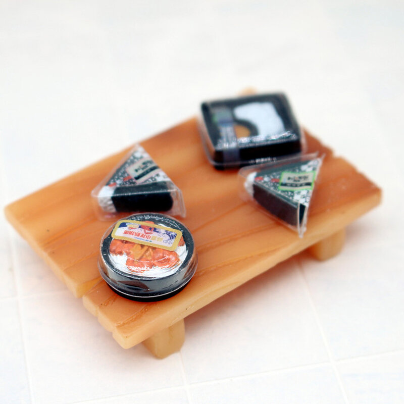 2 szt. Symulacja domku dla lalek Sushi Bento Model domku dla lalek miniaturowe jedzenie akcesoria do domu dzieci udają, że zabawki sprzedaż hurtowa