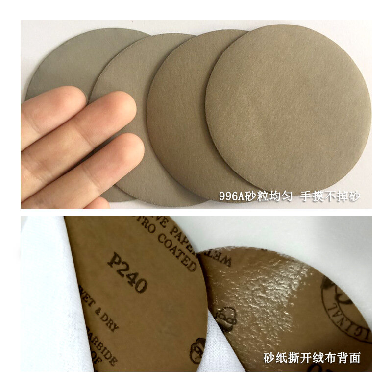 10pcs 50mm 2inch Sanding Discs Wet/Dry Sandpaper 80Grit-3000Grit Silicon Carbide Sanding Paper Abrasive Polishing Tools