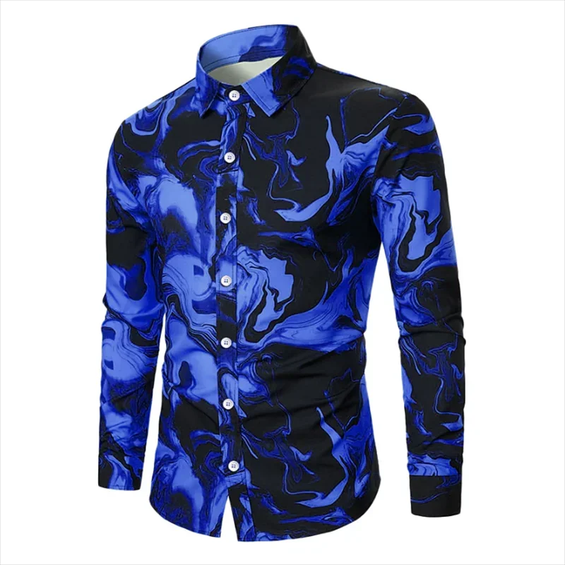 Camisa de moda de lujo para hombre, camisa con diseño de diseñador, rosa, rojo, azul, HD, suave y cómoda, talla grande, 2024