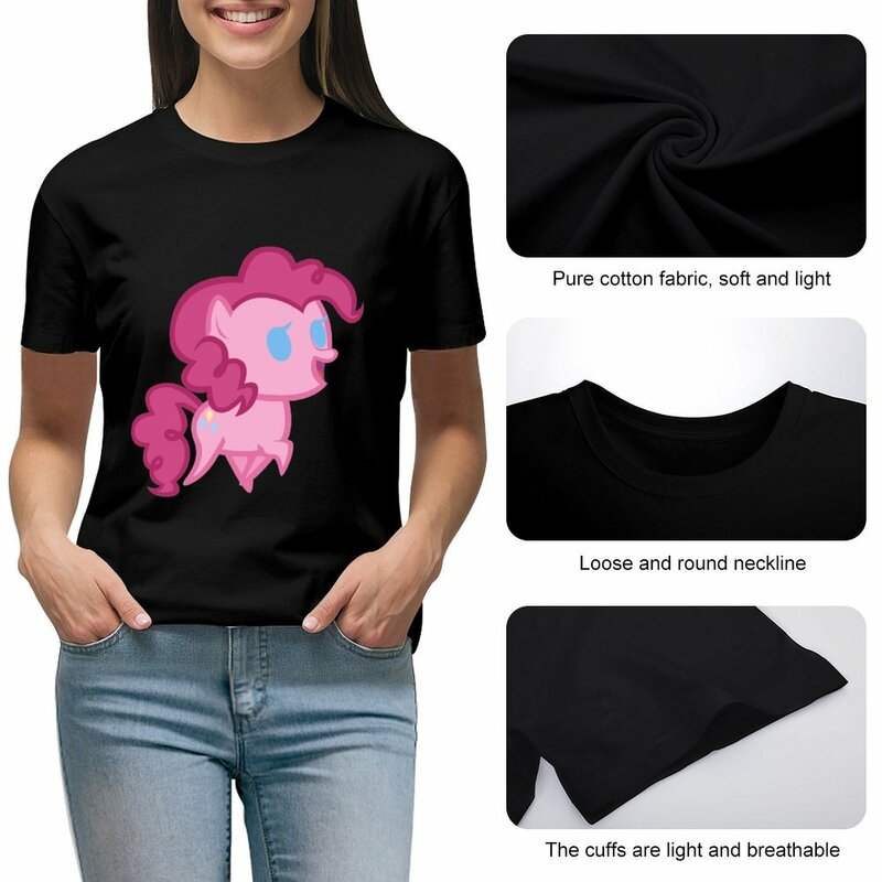 Pinkie Pie Chibi T-Shirt Vintage Kleding Schattige Kleding T-Shirt Voor Vrouwen
