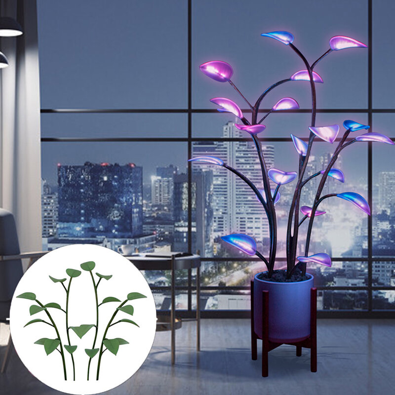 Magical LED Houseplant Lamp USB LED Programmable Atmosphere Light For Home Living Room Decor Artificial Plant Bonsai Night Lamp