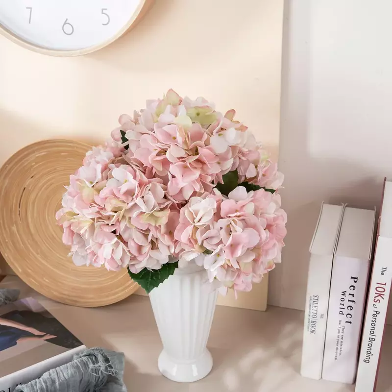 37 см Mini искусственная Гортензия цветок, одинарная ветка, свадебный ручной букет, роза, цветок, домашний декор