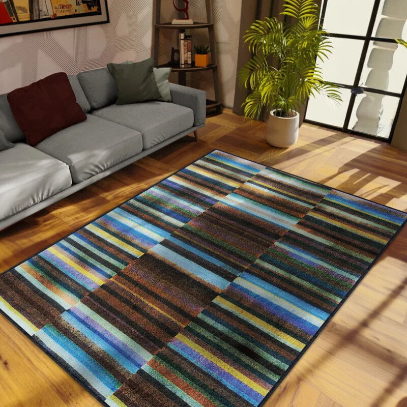 Stile di arte astratta decorare tappeto da soggiorno creativo stampato camera da letto tappetino in peluche tavolini da caffè Fluffy Rug cofy