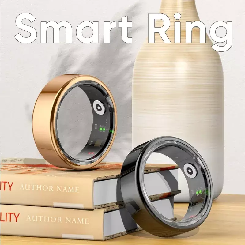 2024 Smart Ring Military Grade Titanium Steel Shell Health Heart Rate Monitor IP68 5ATM Waterproof Multi-sport Modes Ring Smart