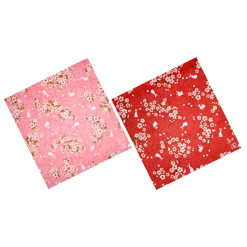 2 pezzi di tessuto tradizionale giapponese Bento Lunch Wrapping Cloth Bandana Home Supplies