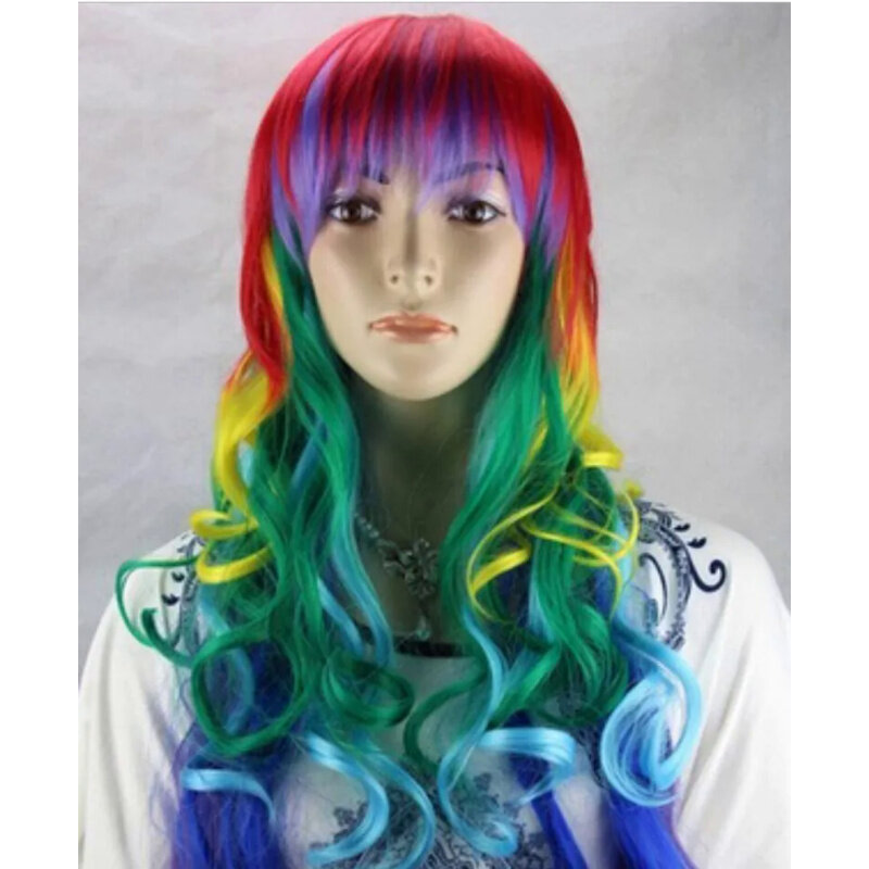 Peruka moda New long Touhou Project Mima ciemna mieszanka kolorów peruka syntetyczna Cosplay