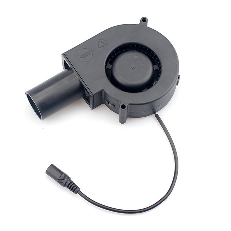 1pc 97mm Blower Fan With Speed Controller & Air Outlet For BBQ Heater Outdoor BBQ Stove Wood Stove Oil Stove DC 12V 2A