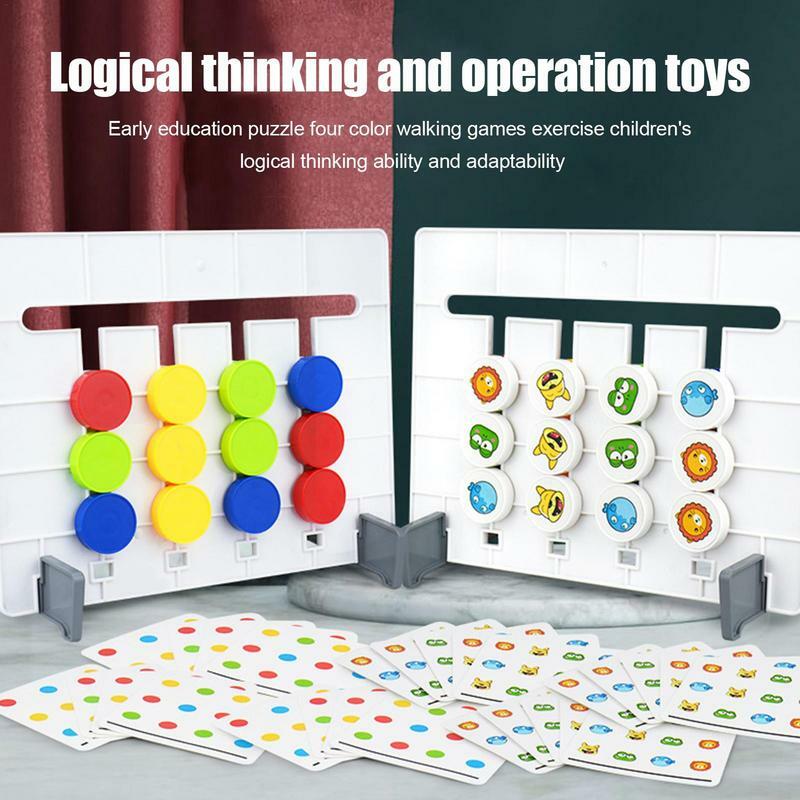Обучающие игрушки Монтессори, слайд, цветовое совпадение, головоломка для мозга, логическая игра, Ранняя Развивающая игра-головоломка для детей