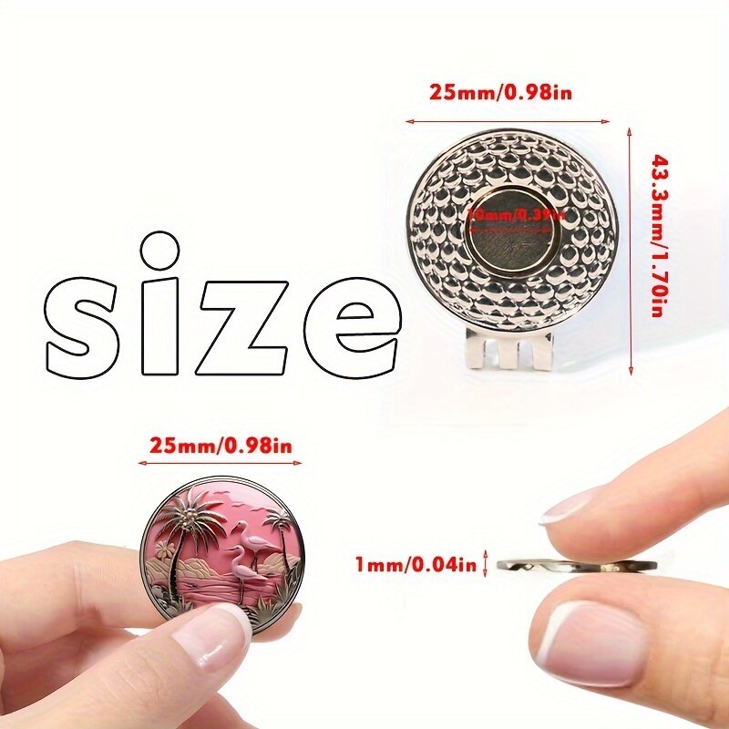 golf ball stamp ball marker Suitable for men and women golfers, detachable and easy to attach to golf caps as a premium gift