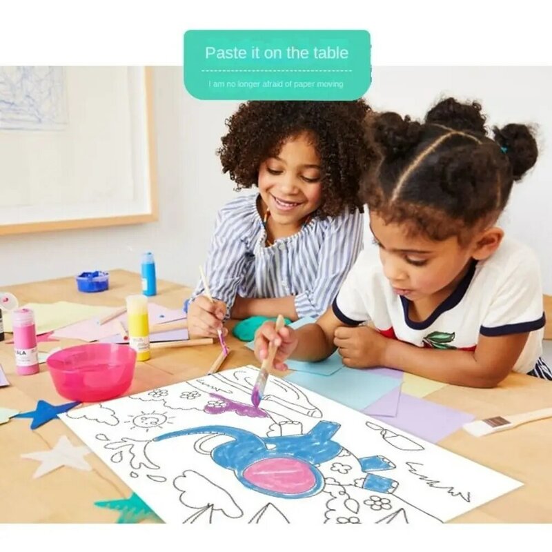 Little Artist Drawing Sticker DIY Toys Children's Drawing Scroll Watercolor Paper Blank Coloring Sticker Color Filling Sticker