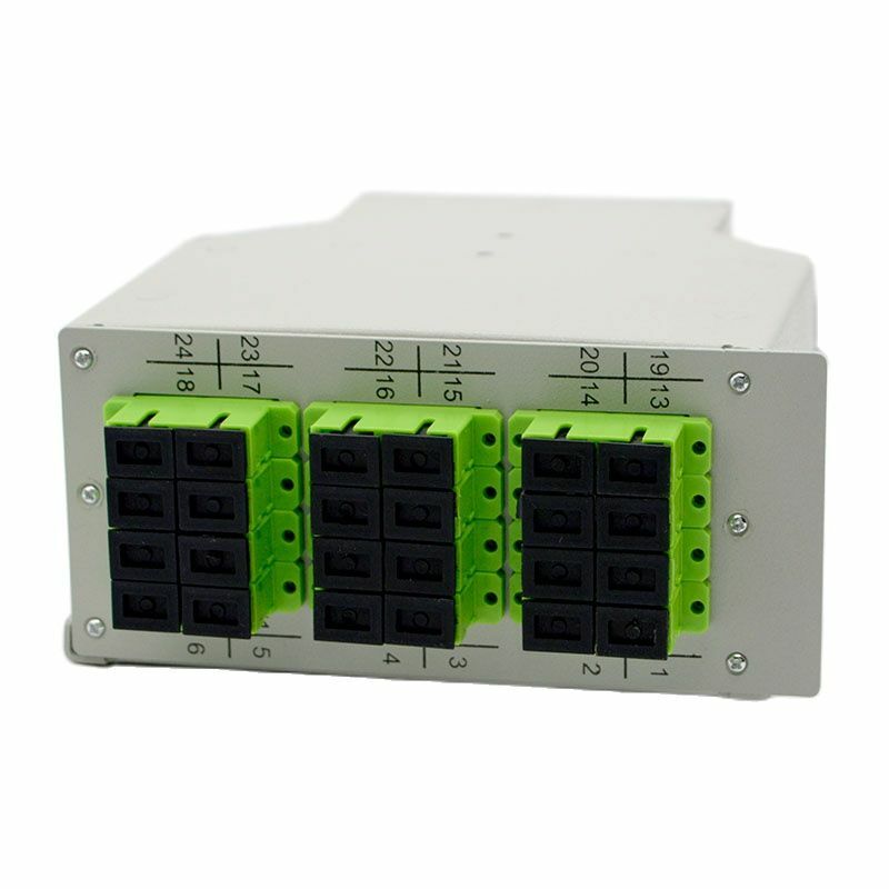 Caja de terminales de fibra óptica montada en riel de 12 puertos, compatible con acoplador SC/APC, 24/48 núcleos, venta especial, gran oferta