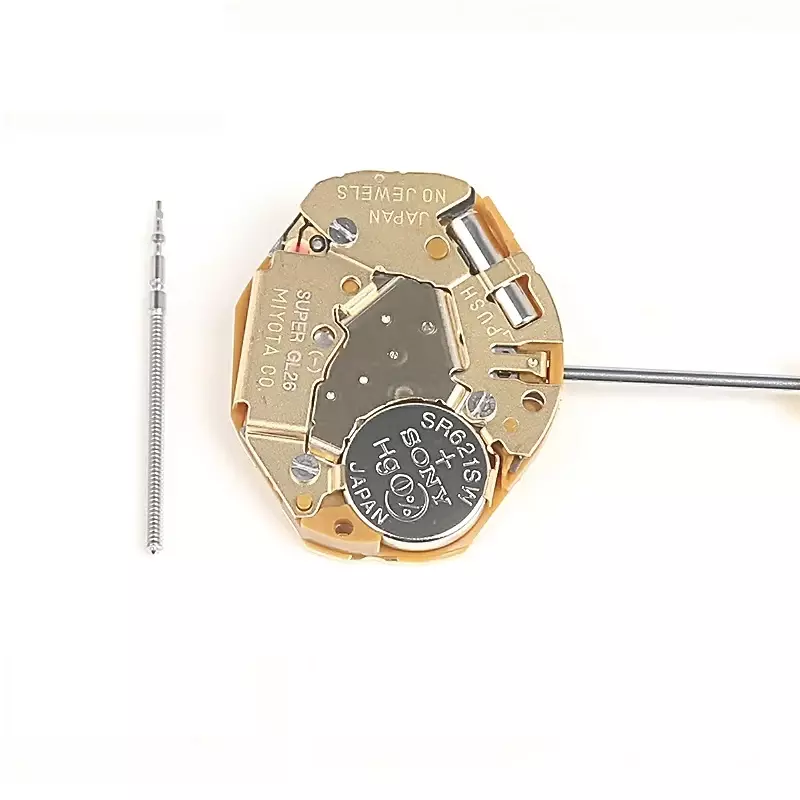 Miyota Quartz Watch Peças de reposição, Reparação do relógio, 2 mãos, GL26, eletrônico, novo