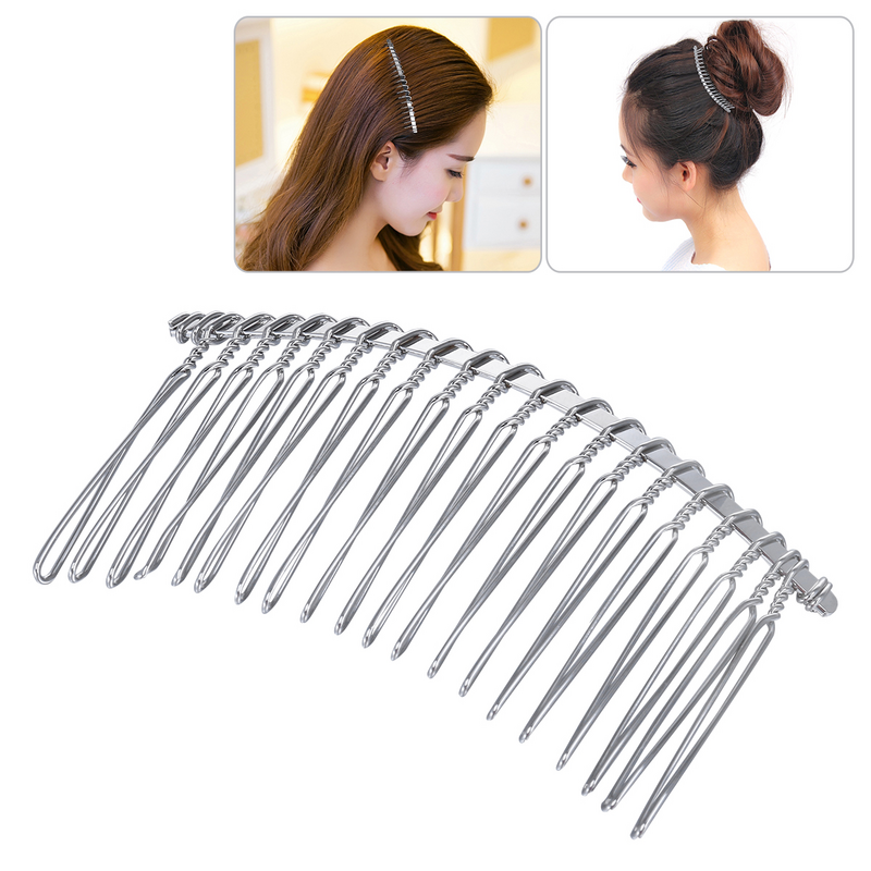 10 шт. заколки для волос женская расческа в Корейском стиле модный металлический женский головной Убор