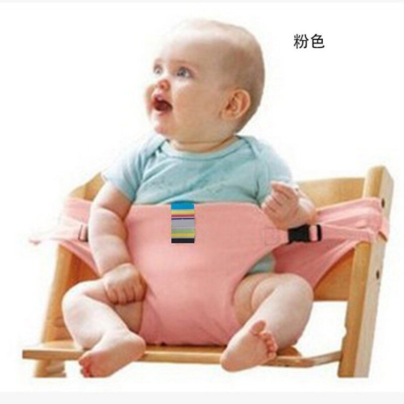 Assento Portátil Dobrável Do Bebê, Bebê Cadeira De Jantar, Cinto De Segurança, Assento De Almoço, Stretch Wrap, Cadeira De Alimentação, Arnês, Assento de reforço