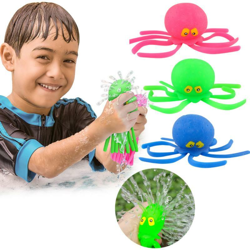 ZK30 Осьминог водяной мяч зажим радость детская игрушка для ванной плавательные игрушки для бассейна Снятие напряжения Симпатичный розовый крик осьминог