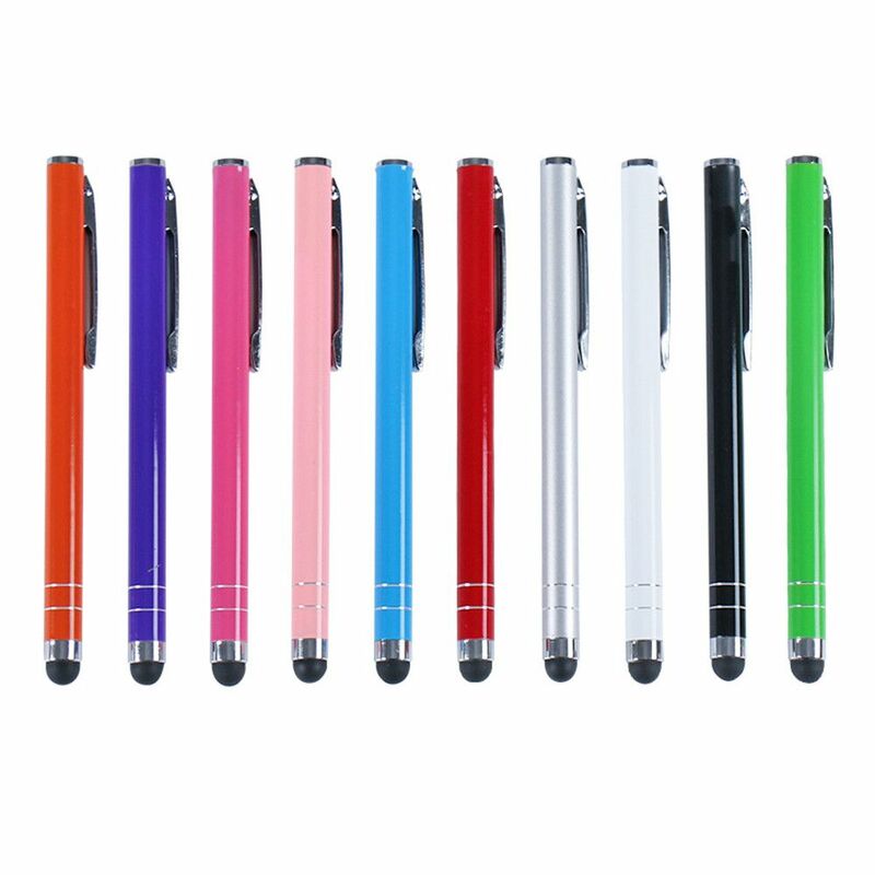Caneta Desenho Universal para Tablet, Metal Capactive Pen, Touch Screen Stylus, iPad, iPhone, PC, Celular, 10 Cores