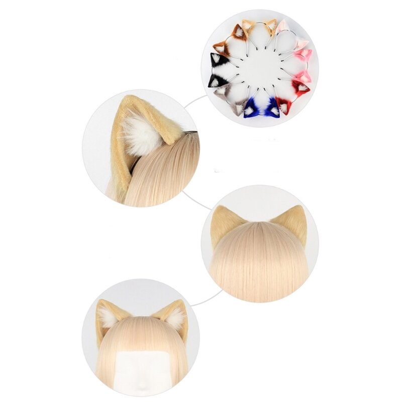 Прекрасный волчий котенок, косплей, кошки, костюм для вечеринки на Хэллоуин, повязки на голову, головные уборы