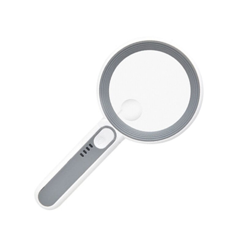 Rechargeable Handheld Magnifier 3 Lighting Modes Illuminated  Glass Dropship
