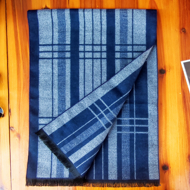Bufanda de seda de alta calidad para hombre, bufanda Popular de 180x35cm, de color puro, para negocios, mantiene el calor, para Otoño e Invierno