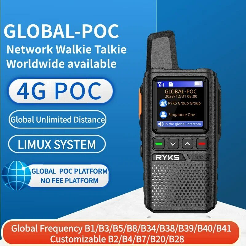 4G LTE Network Radio Walkie Talkie Phone Mobile Ham Amateur  Walkie Talkie city anti-interference