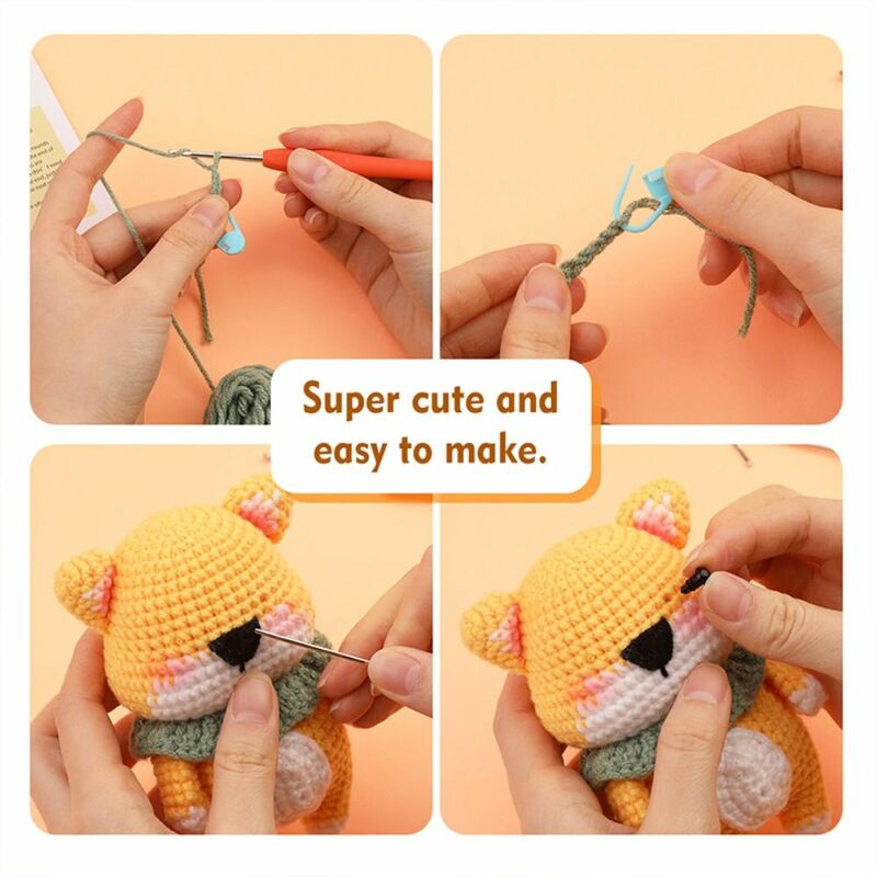 Kinder DIY Spielzeug Montessori Früher ziehung Spielzeug für Kinder hand gefertigte Strick-Kit Wollgarn Faden Häkeln Material Kit