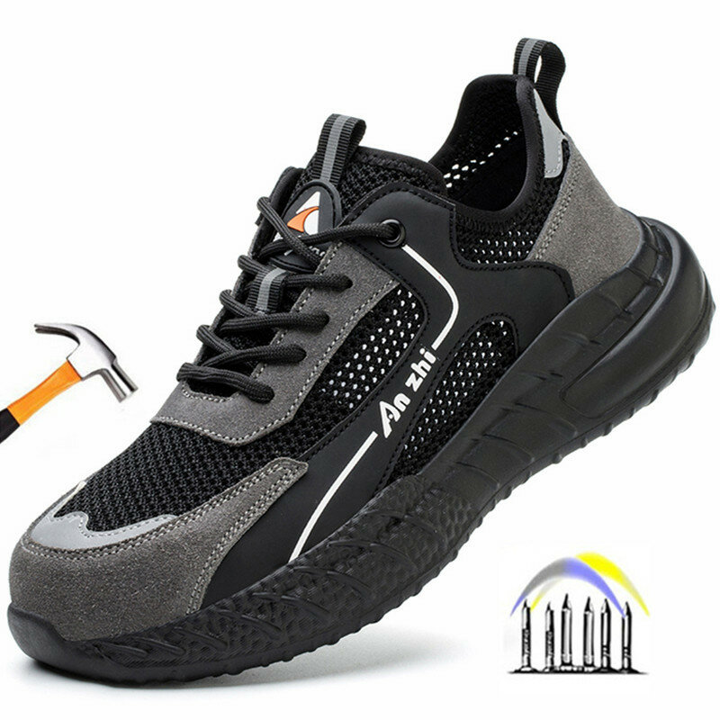 Sapatos de trabalho isolados para eletricista, Anti Smashing Steel Toe Cap, Anti Stab, Anti Slip Protective Shoes
