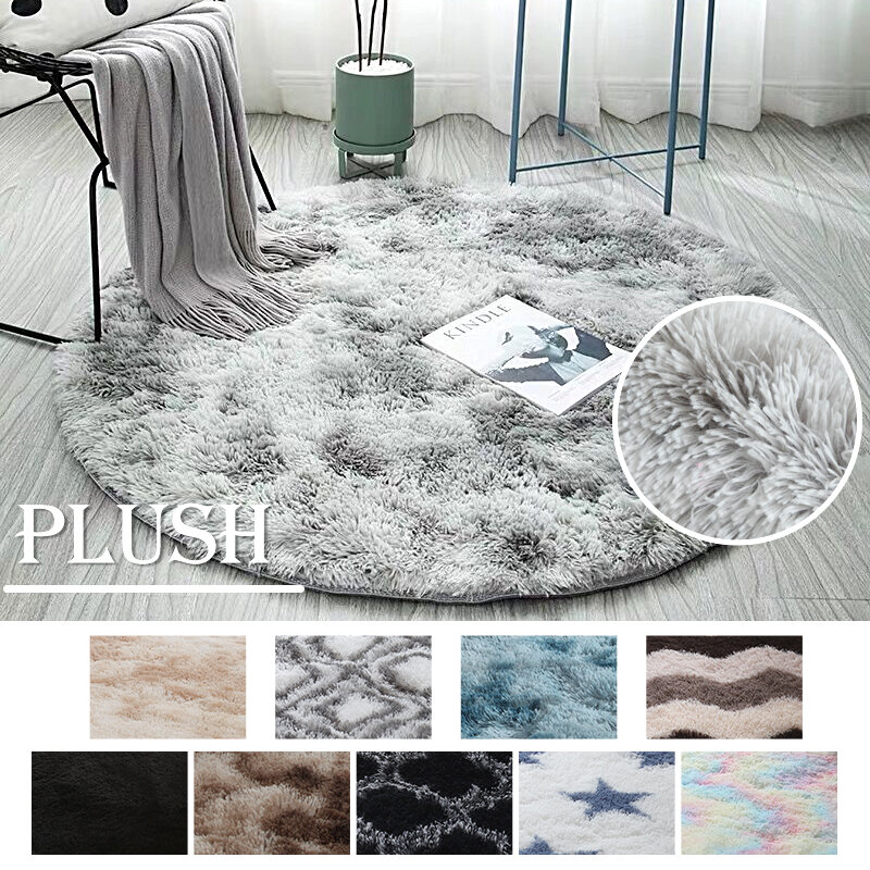 Puszyste okrągły dywanik dywany dla wystrój salonu Faux dywany z futra pokój dziecięcy długie pluszowe dywaniki do sypialni włochaty dywan typu Shaggy nowoczesne maty