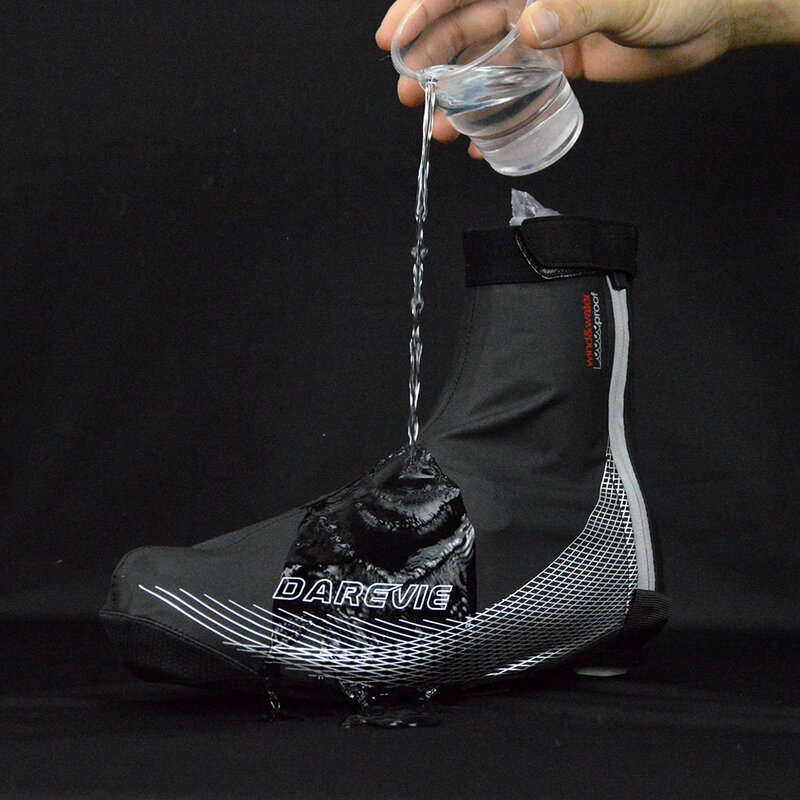 DAREVIE-cubiertas para zapatos de ciclismo, accesorio de goma Pu, impermeable, a prueba de viento, con bloqueo, zapatillas, Pro Race Speed