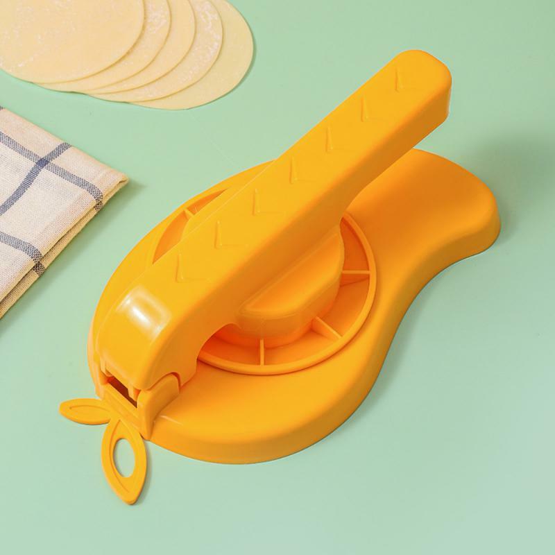 Alat penekan adonan plastik rumah tangga portabel pembuat pangsit peralatan dapur grosir cetakan pembuat pembungkus Manual
