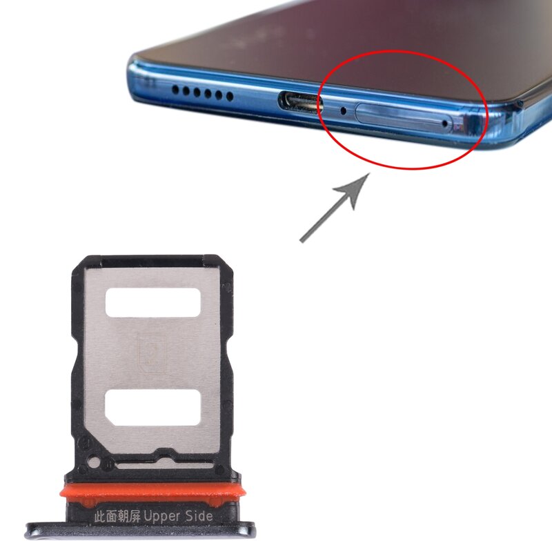 Vassoio per SIM Card + vassoio per SIM Card/vassoio per scheda Micro SD per vivo V21 / V21 5G V2066 V2108 V2050