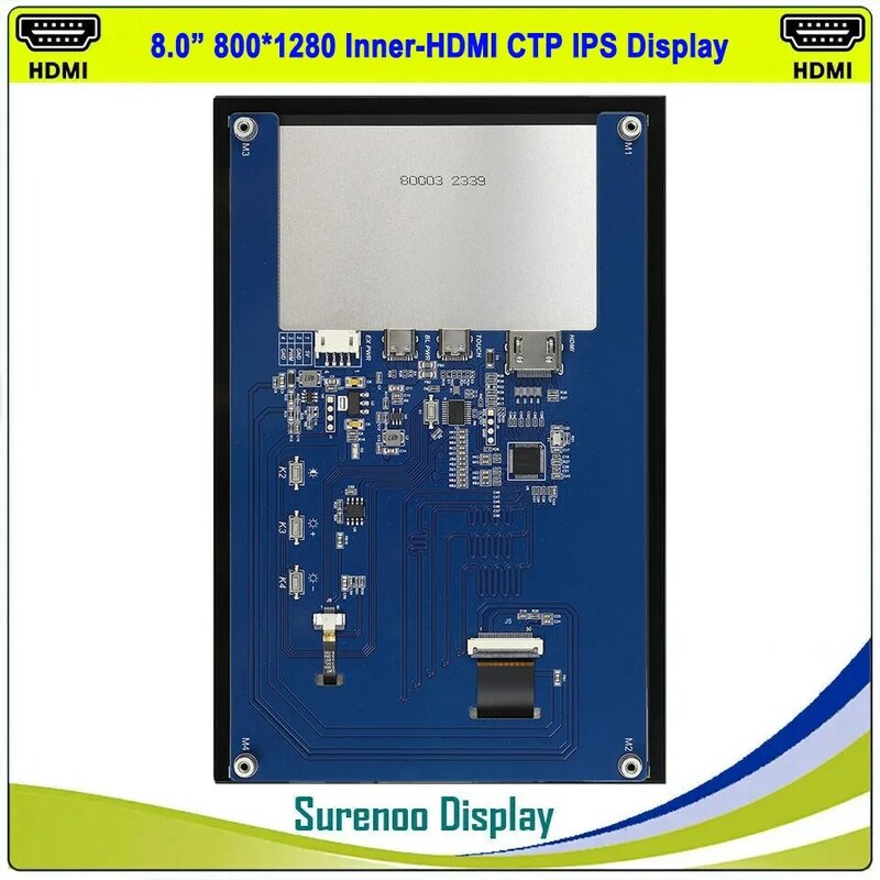 Емкостная сенсорная панель 8,0 дюйма, 800*1280, HDMI, для Orange Pi RaspBerry Pi