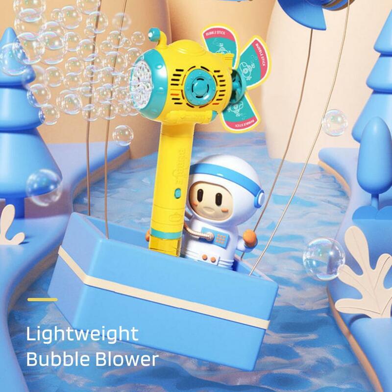Easy to Use Bubble Maker Portable Submarine Windmill Bubble Maker Wand with Light Automatic Bubble Blower Machine for Toddlers