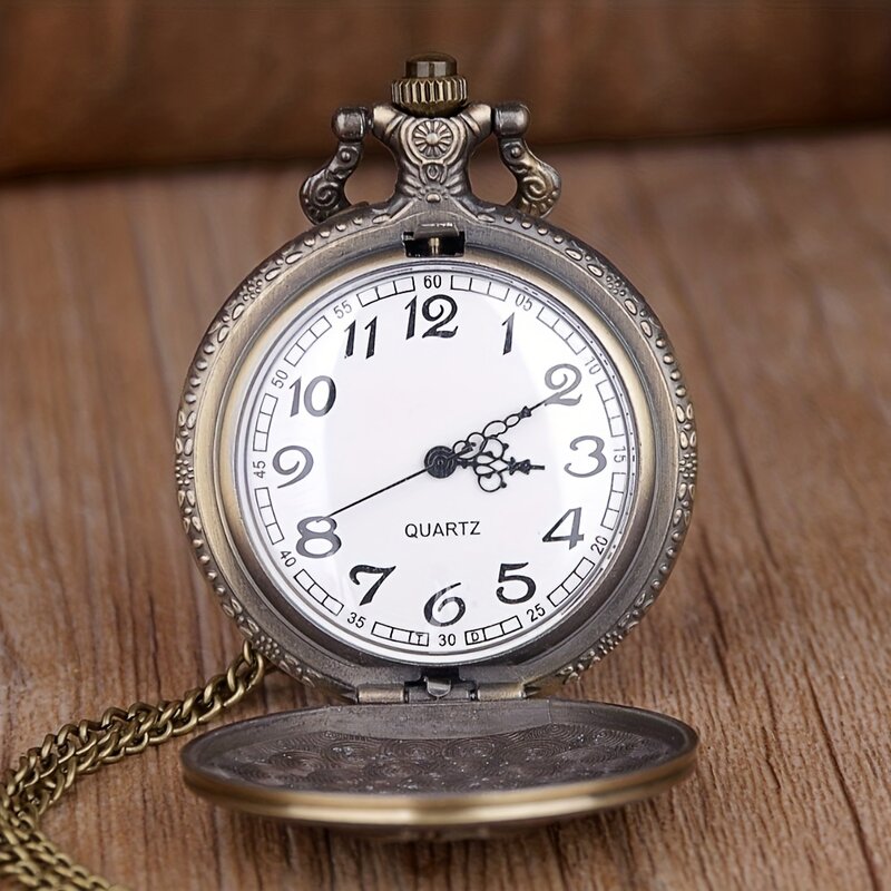 Retro Alice In Wonderland Thema Patroon Brons Quartz Horloges Gift Klok Voor Mannen Mannelijke Kids Vintage Horloges