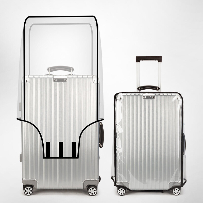 Tampa engroçada impermeável da bagagem, protetor transparente, maleta do PVC do rolamento, maleta de viagem, novo, 20-30"
