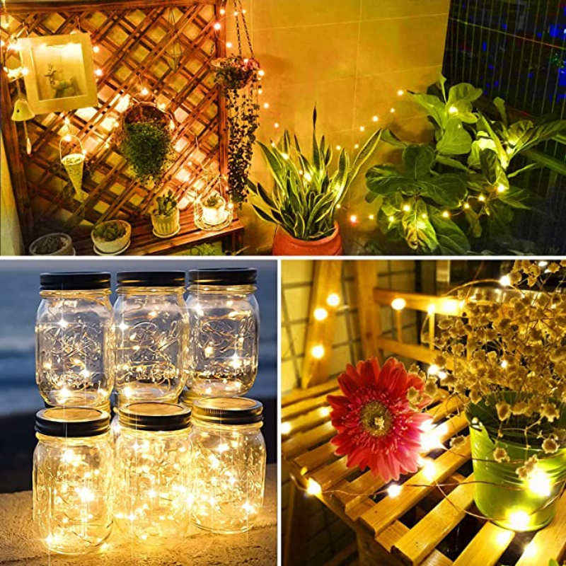 Guirlande lumineuse à lumière LED, 2/3/5/10 mètres, batterie/USB, fil de cuivre, féerique, pour fête, mariage, décoration de sapin de noël