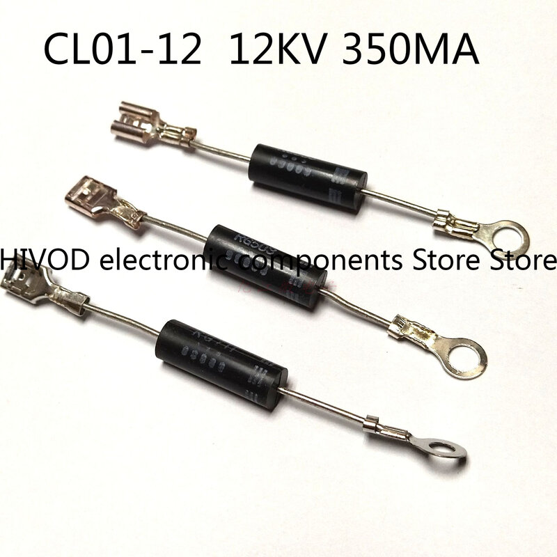 CL01-12A de 350mA con Terminal, 2CL01-12A, 0,45a, diámetro de 7,5x22mm, horno microondas de 12 kv, diodo rectificador de alto voltaje, 2CL04-12A