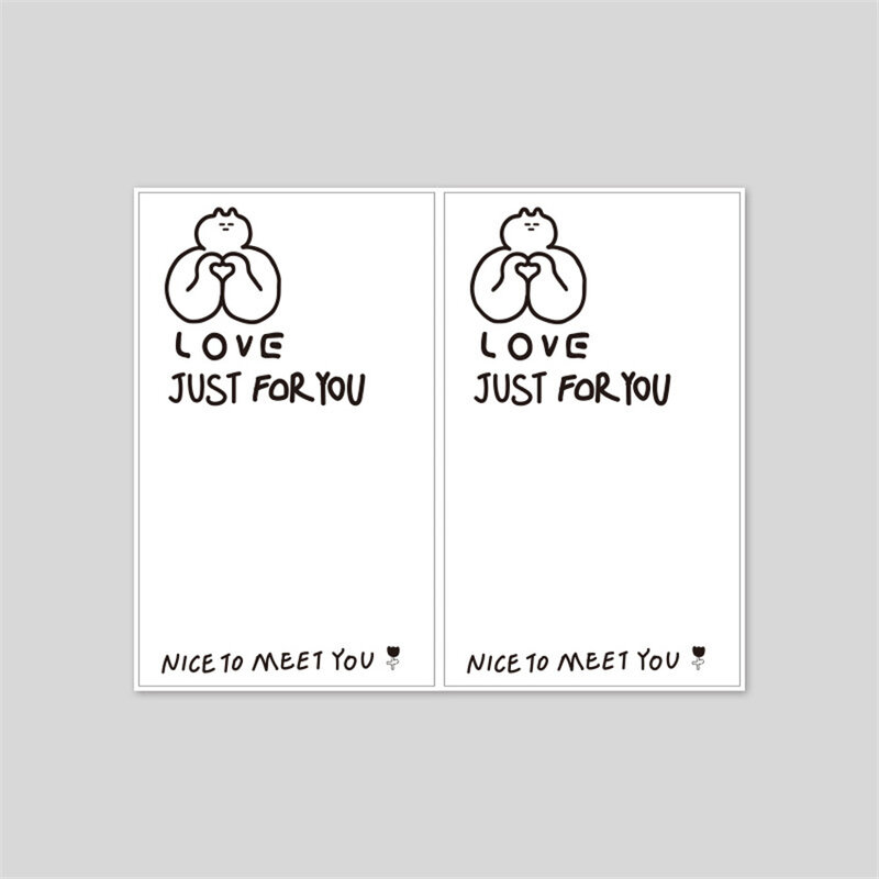 50pcs "Love Just For You" adesivi per confezioni di piccole imprese etichette adesive rettangolari cottura di regali fatti a mano Decor