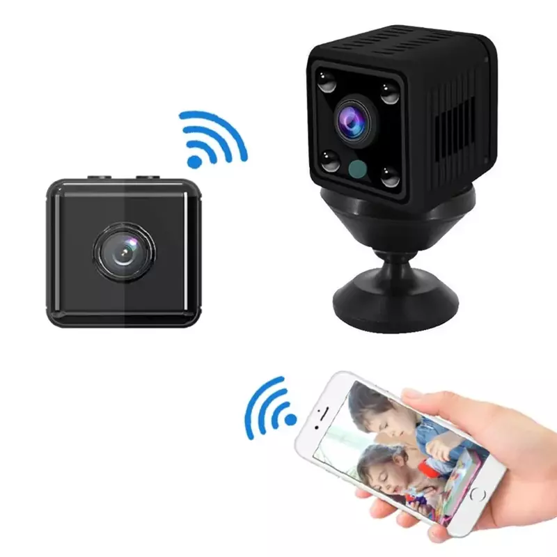 X6 kamera IP Mini HD 1080P nirkabel, kamera olahraga WiFi, kamera IP rumah pintar dengan baterai bawaan dan penglihatan malam