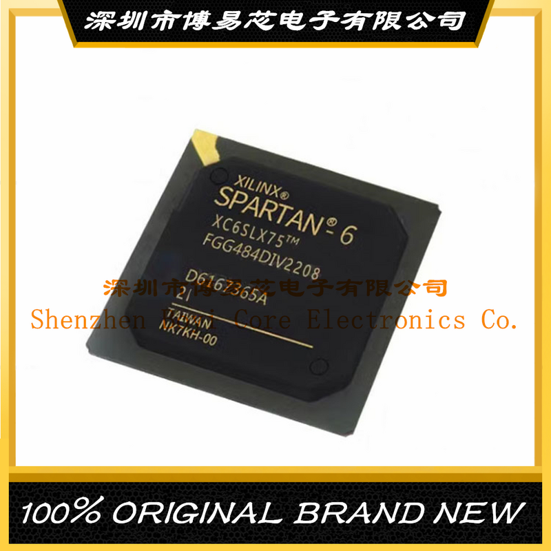 Dispositivo lógico programável original, CPLD FPGA IC Chip, XC6SLX75-2FGG484I, Embalado BGA-484, Novo