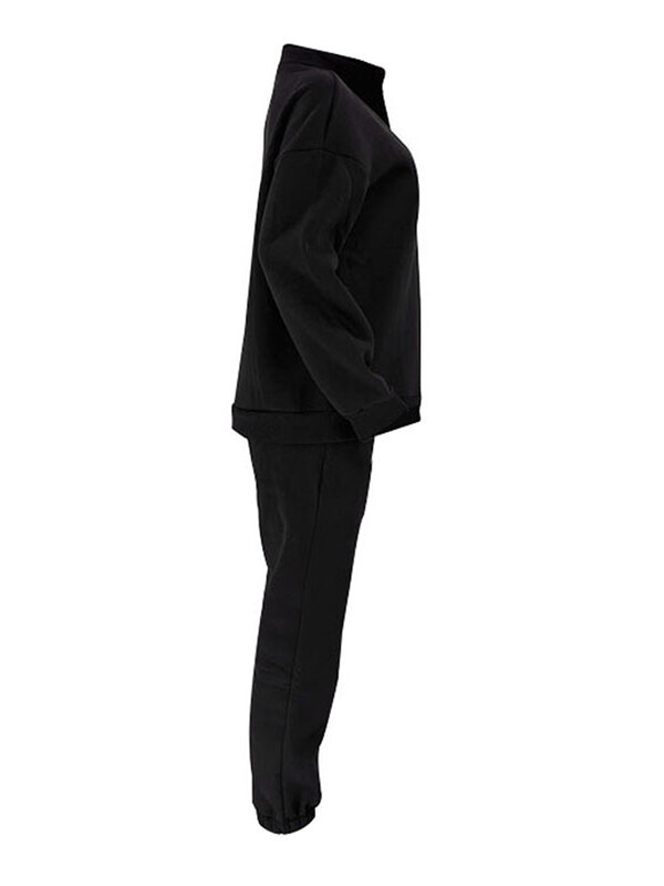 Set di pantaloni da jogging e Pullover con Zip a maniche lunghe Casual da donna-elegante tuta sportiva autunnale