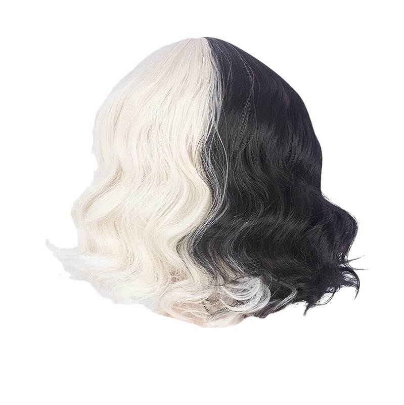 Короткие парики с челкой, волнистый парик длиной плеча для женщин, короткий вьющийся парик для женщин (черный и золотой)